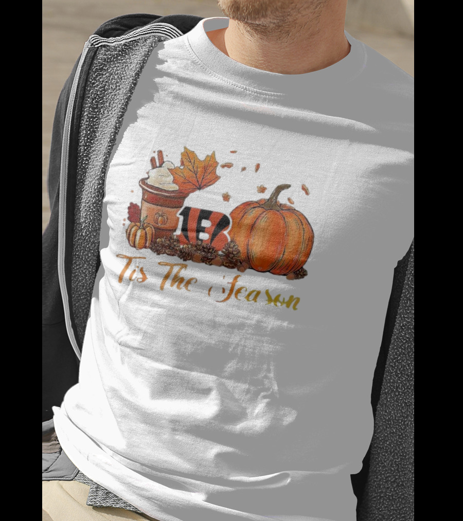 Cincinnati Bengals Tis The Season Pumpkin Latte Autumn T-Shirt
