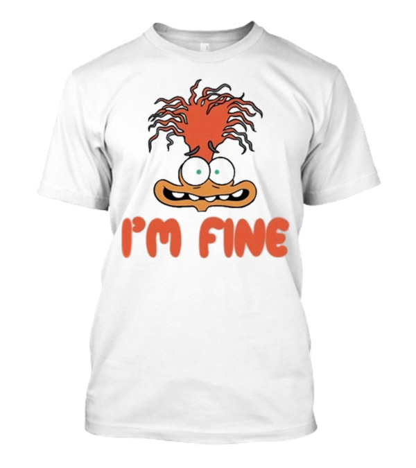 Mel Mitchell Wearing Inside Out 2 I'm Fine Anxiety Rugrats Style Character T-Shirt