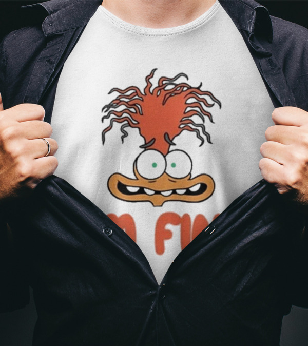 Mel Mitchell Wearing Inside Out 2 I'm Fine Anxiety Rugrats Style Character T-Shirt