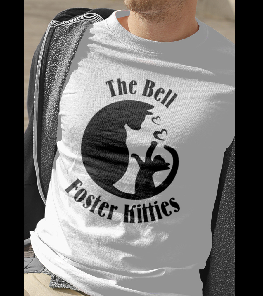 The Bell Foster Kitties Cat Silhouette With Hearts T-Shirt