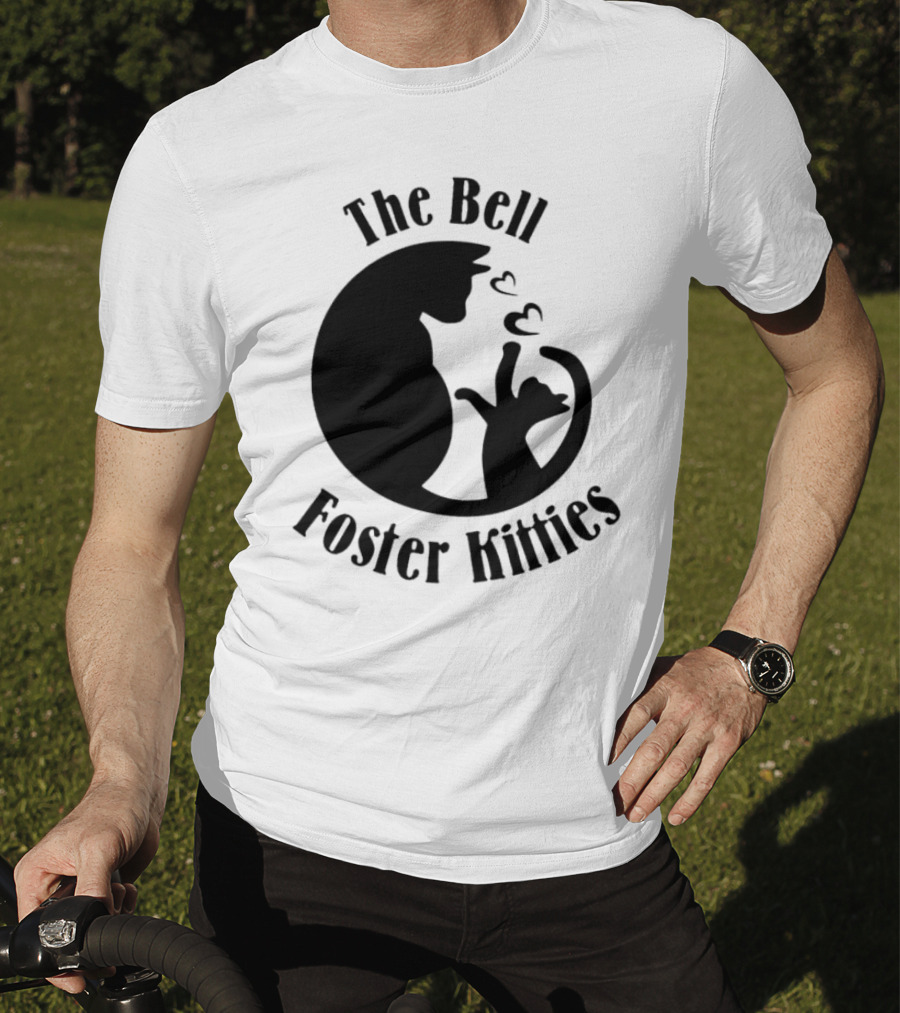 The Bell Foster Kitties Cat Silhouette With Hearts T-Shirt