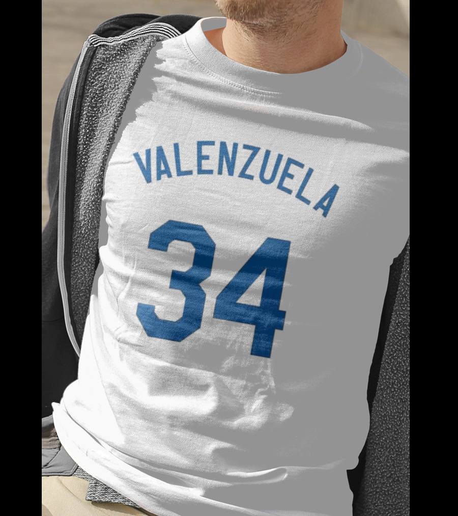 Valenzuela 34 Los Angeles Dodgers Fernando Valenzuela Iconic Baseball Jersey Number T-Shirt