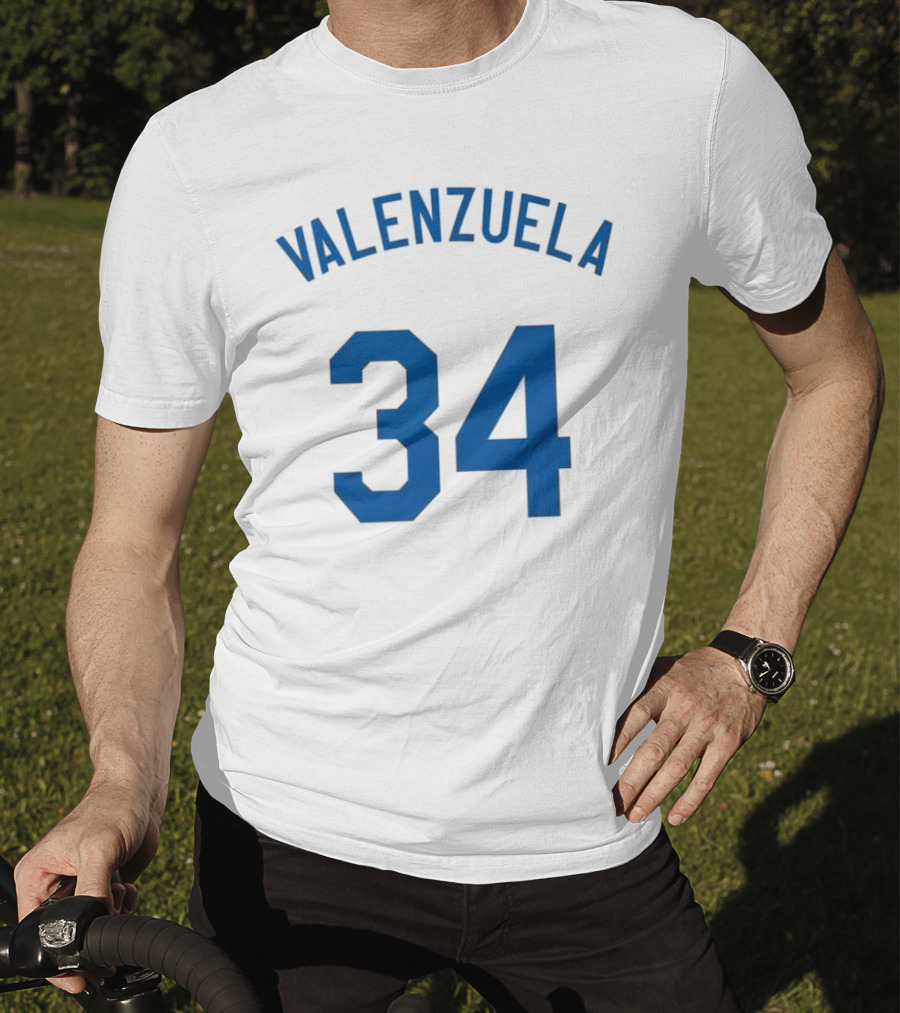 Valenzuela 34 Los Angeles Dodgers Fernando Valenzuela Iconic Baseball Jersey Number T-Shirt