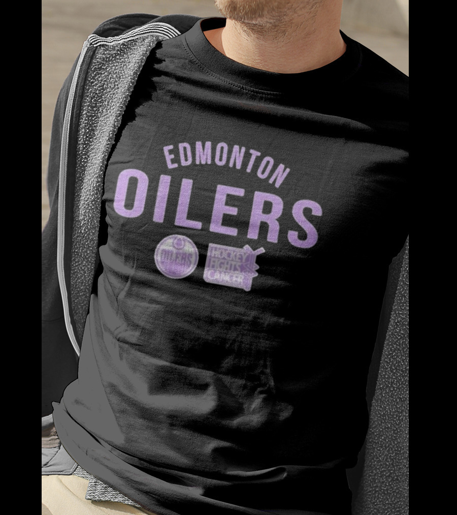 Edmonton Oilers Hockey Fights Cancer T-Shirt