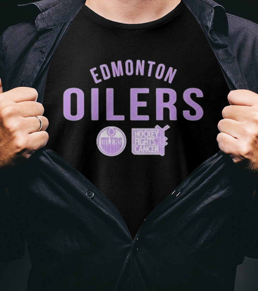 Edmonton Oilers Hockey Fights Cancer T-Shirt