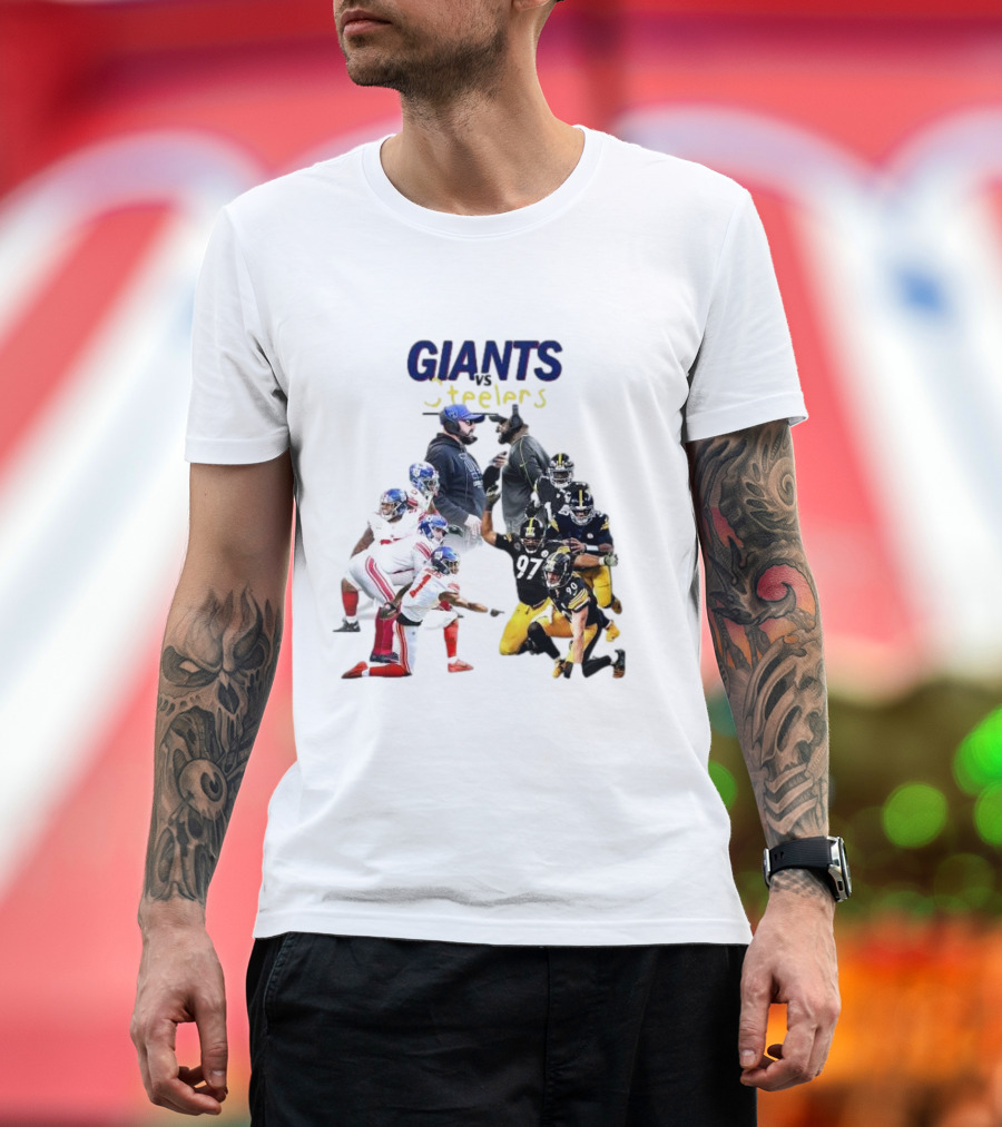 New York Giants vs Pittsburgh Steelers Brian Daboll and Mike Tomlin Football Matchup T-Shirt