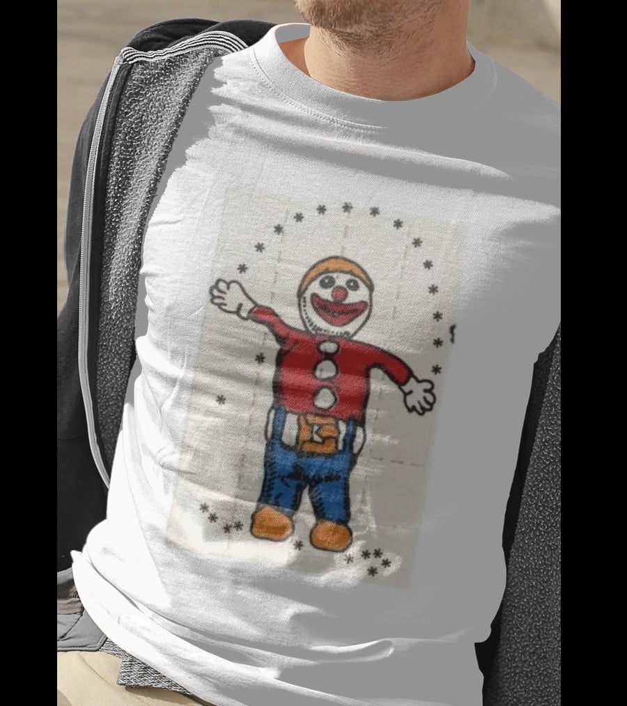 Psychedelic Acid Clown With Happy Expression Surrounded By Stars T-Shirt