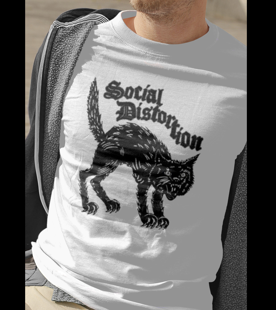 Social Distortion Black Kat Meow T-Shirt