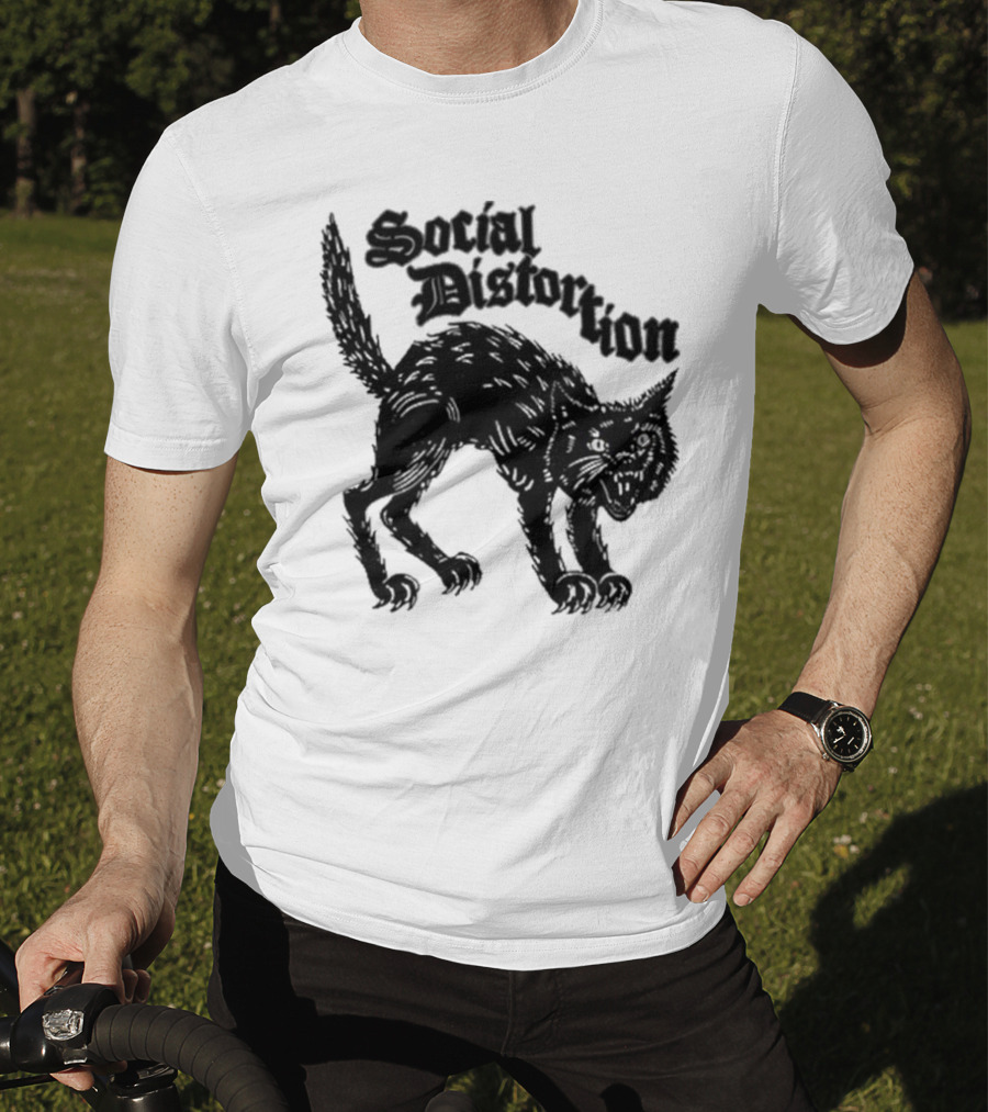 Social Distortion Black Kat Meow T-Shirt