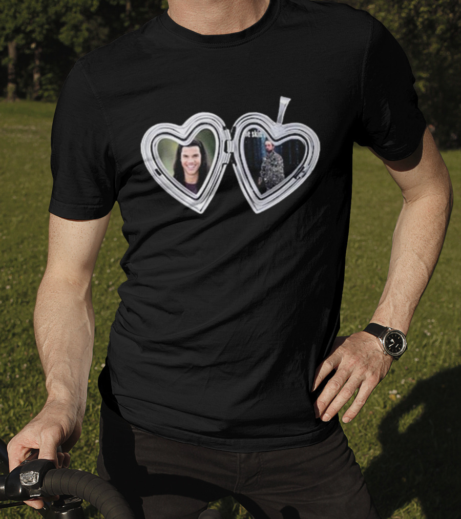 Taylor Lautner Cullen Heart Locket Twilight Charm T-Shirt