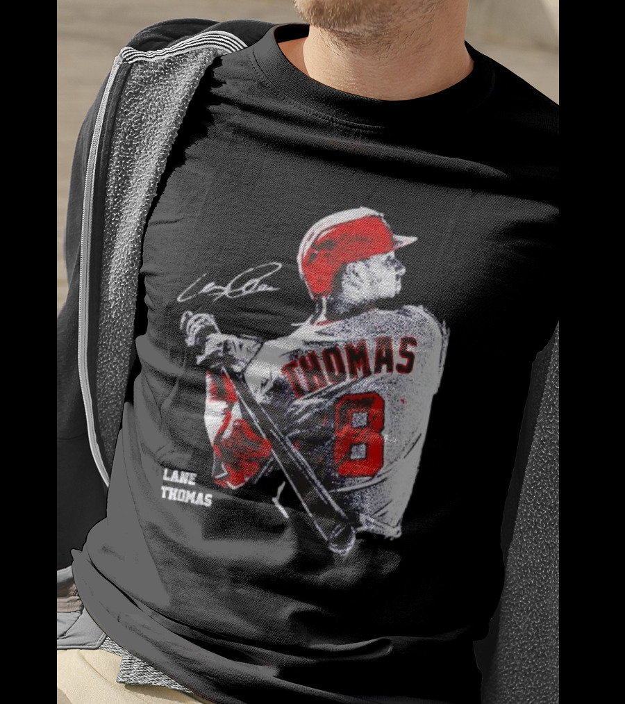 Lane Thomas Cleveland Guardians Baseball Jersey Signature Design 8 T-Shirt