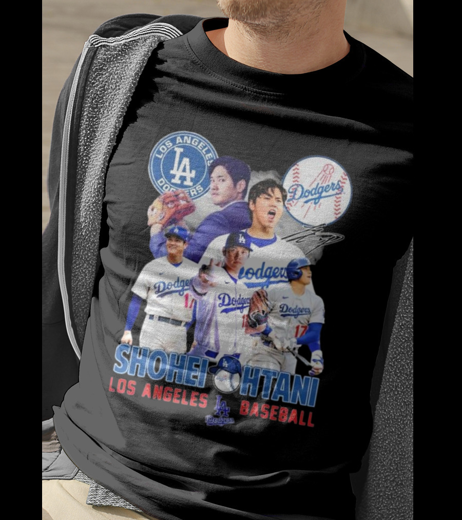 Los Angeles Dodgers Shohei Ohtani Baseball MVP Signature T-Shirt