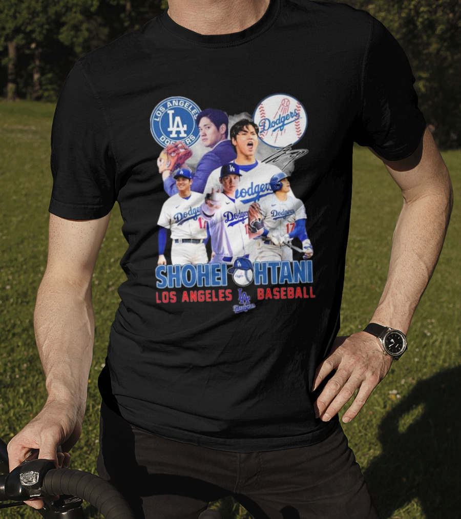 Los Angeles Dodgers Shohei Ohtani Baseball MVP Signature T-Shirt