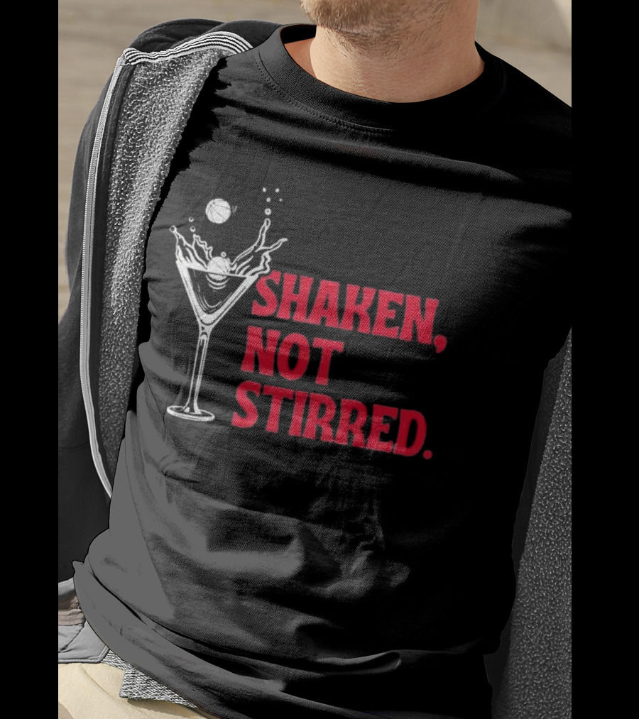 Rutgers Scarlet Knights Shaken Not Stirred Martini Basketball T-Shirt