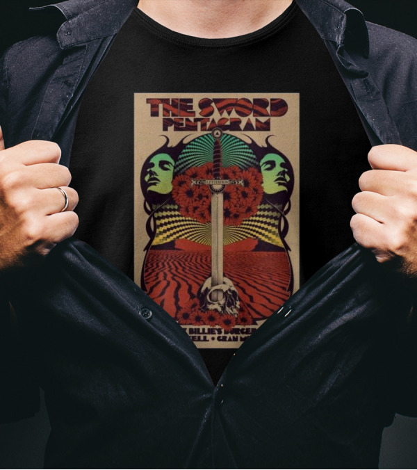 The Sword Pentagram Rickshaw Billie's Burger Patrol The Well Gran Moreno Stubb's Austin TX November 3 T-Shirt