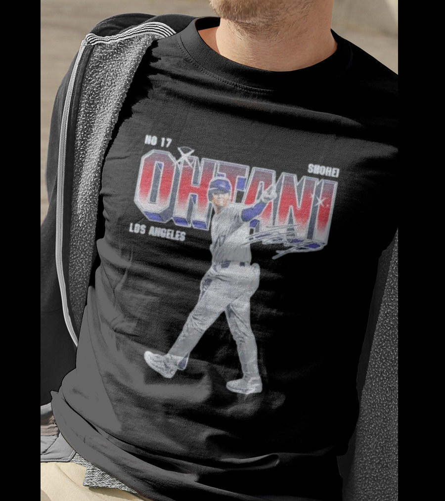 Shohei Ohtani No 17 Los Angeles Signature Baseball T-Shirt