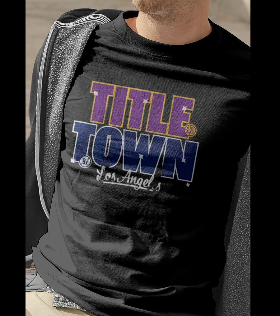 Los Angeles Title Town 17x Purple 8x Blue T-Shirt