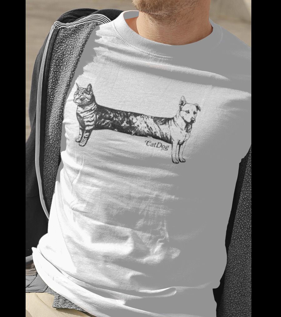 Cat Dog Hybrid Design Catdog T-Shirt