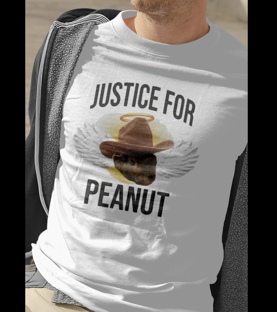 Justice For Peanut Angel Cowboy Wings T-Shirt