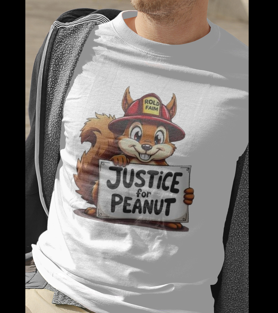 Justice For Peanut Rold FaIm Squirrel Lover T-Shirt