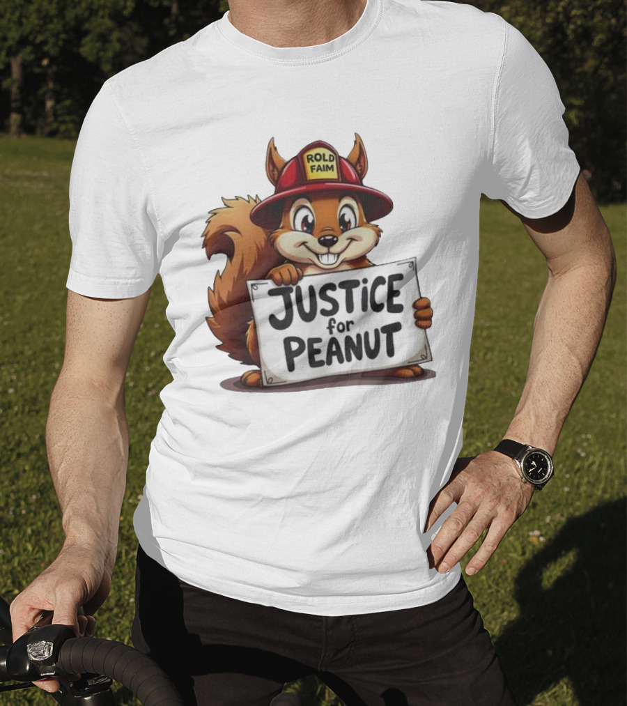 Justice For Peanut Rold FaIm Squirrel Lover T-Shirt