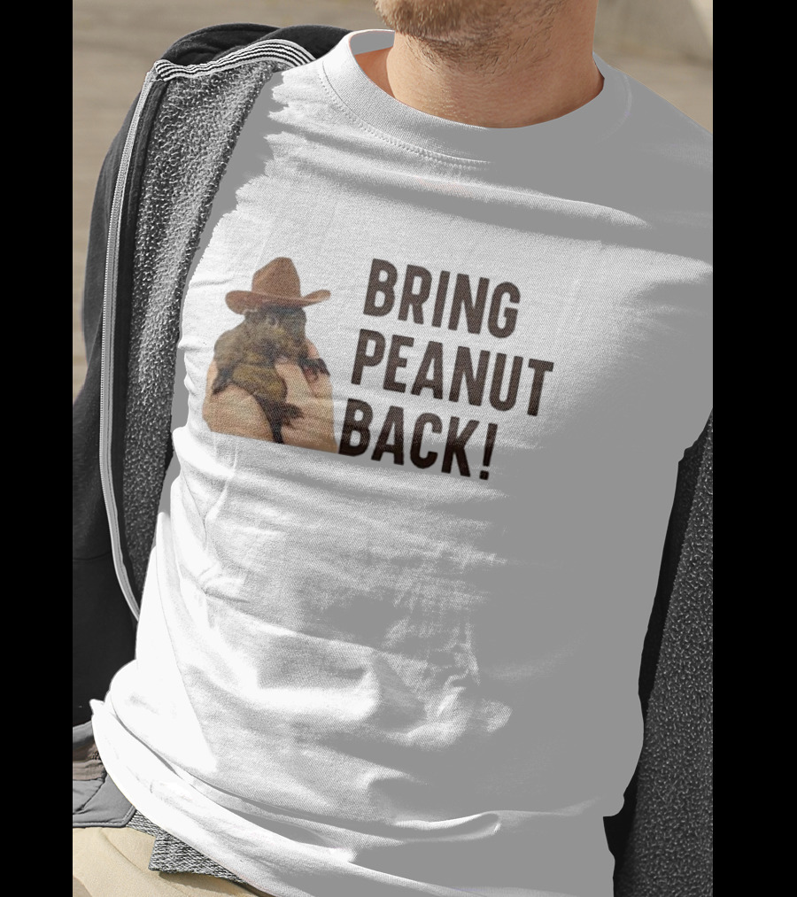 Bring Peanut The Squirrel Back Cowboy Hat Image T-Shirt