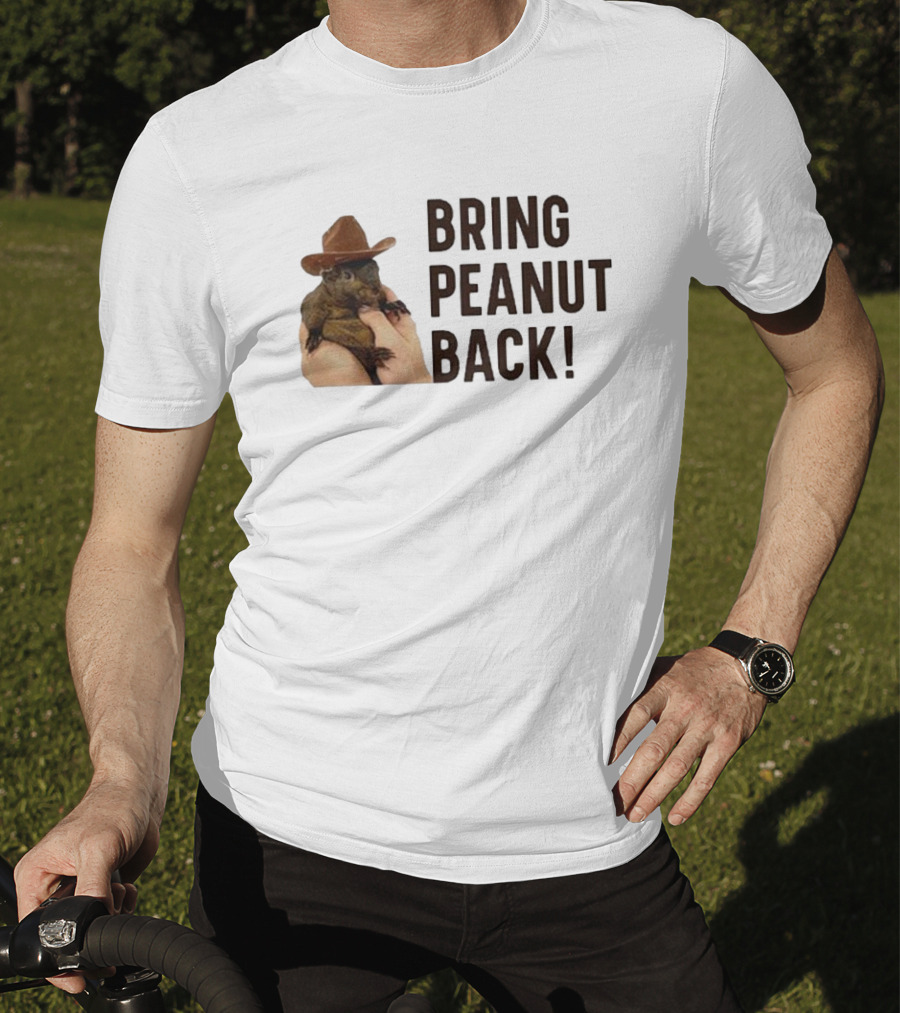 Bring Peanut The Squirrel Back Cowboy Hat Image T-Shirt