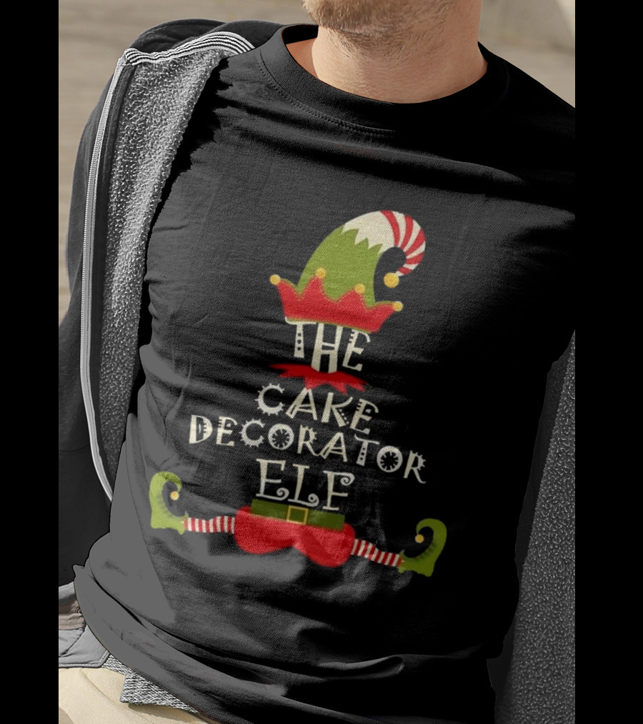 The Cake Decorator Elf Christmas Holiday T-Shirt