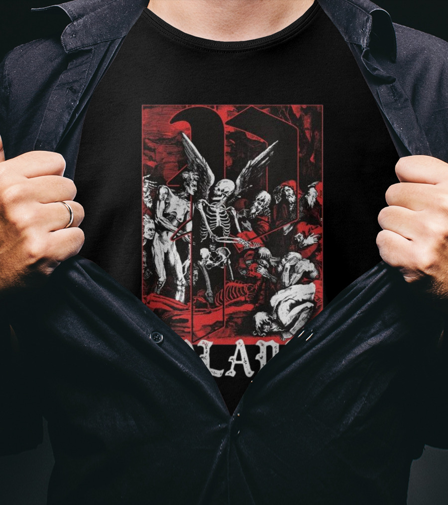 Down Right Merch Polaris Skeleton Scene T-Shirt