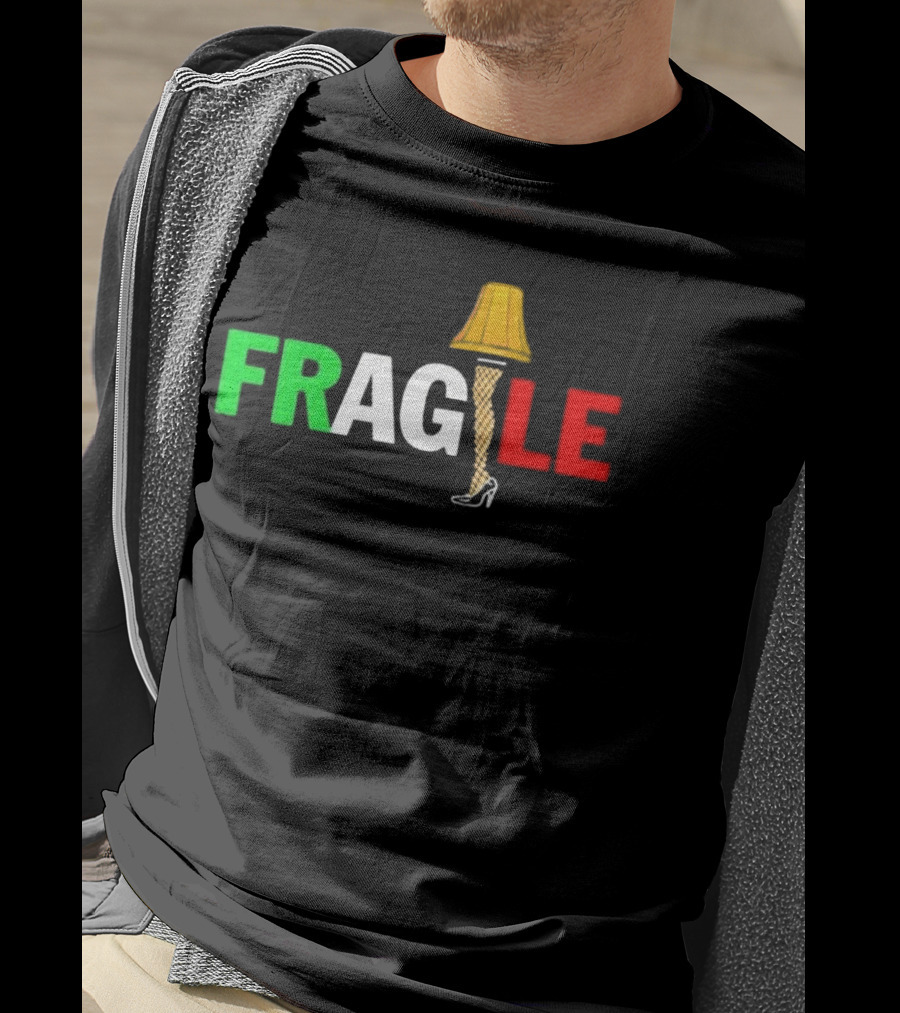 Fragile Italian Christmas Leg Lamp T-Shirt