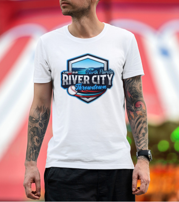 Premium T-Shirt: USSSA North Florida River City Throwdown Baseball Nov 23-24 T-Shirt USSSA North Florida River City Throwdown Baseball Nov 23-24 T-Shirt