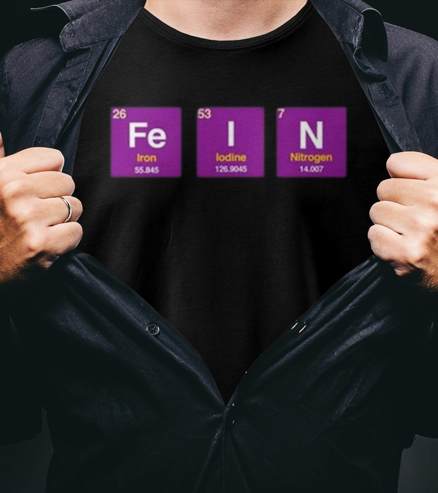 Ahh Tees Fe Iodine Nitrogen Elements Chemistry T-Shirt