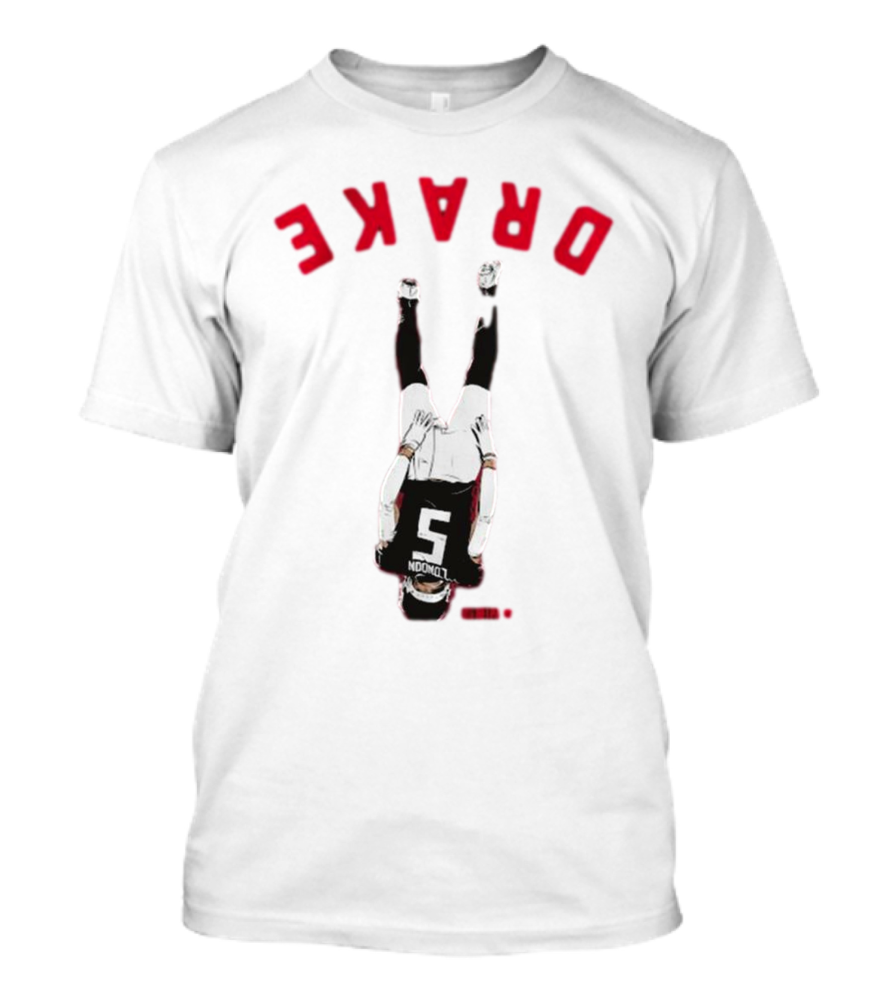 Drake London Upside Down Jersey Number Five T-Shirt