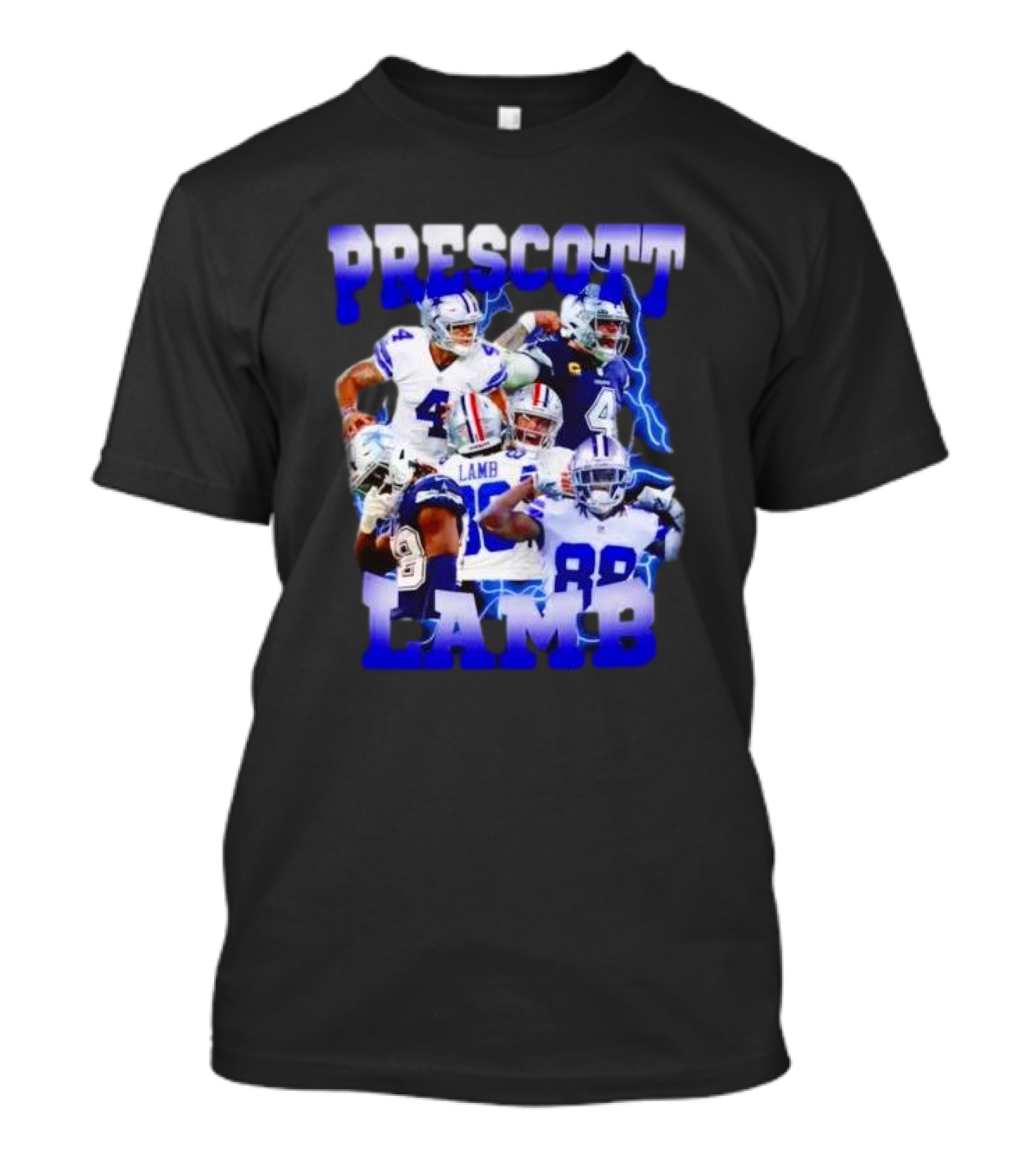 Prescott Lamb Dallas Cowboys Football Stars Collage T-Shirt