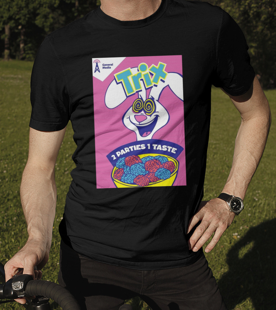 Trix Cereal Bunny With Swirled Eyes And Brain Bowl 2 Parties 1 Taste General Media T-Shirt