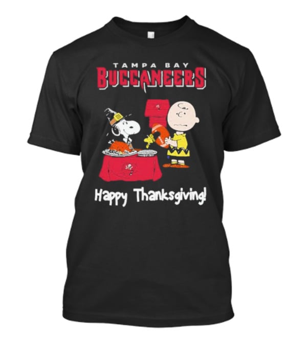 Tampa Bay Buccaneers Thanksgiving Charlie Brown And Snoopy Peanuts T-Shirt