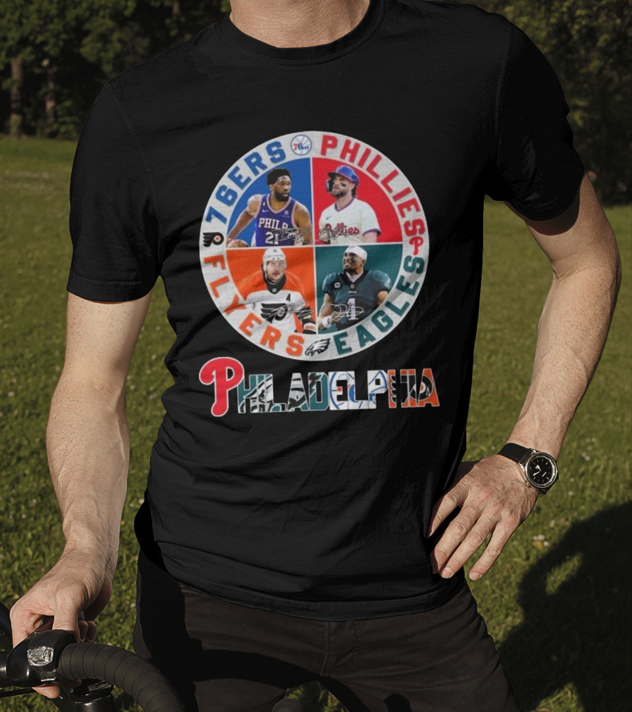 Philadelphia 76ers Phillies Eagles Flyers T-Shirt
