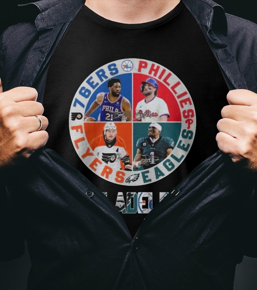 Philadelphia 76ers Phillies Eagles Flyers T-Shirt