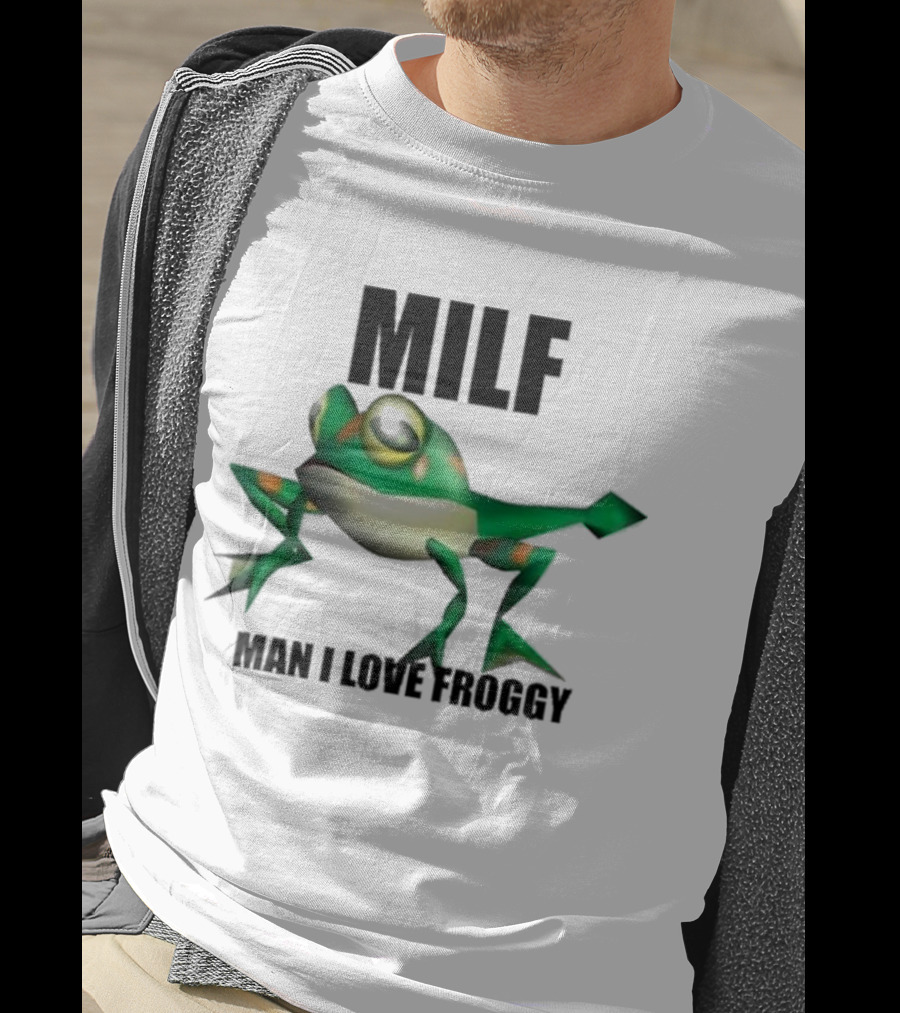 MILF Man I Love Froggy Cute Green Cartoon Frog T-Shirt