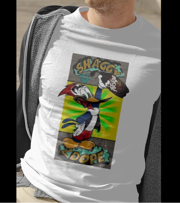 Shaggy 2 Dope Woodpecker Cartoon With Hat T-Shirt
