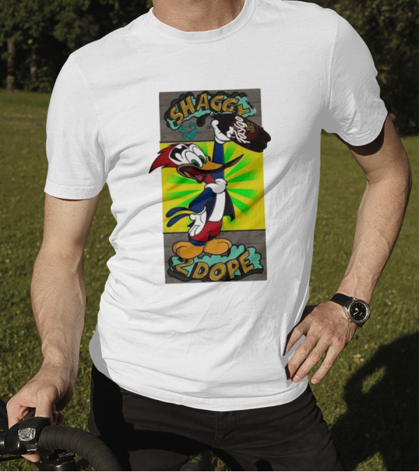 Shaggy 2 Dope Woodpecker Cartoon With Hat T-Shirt