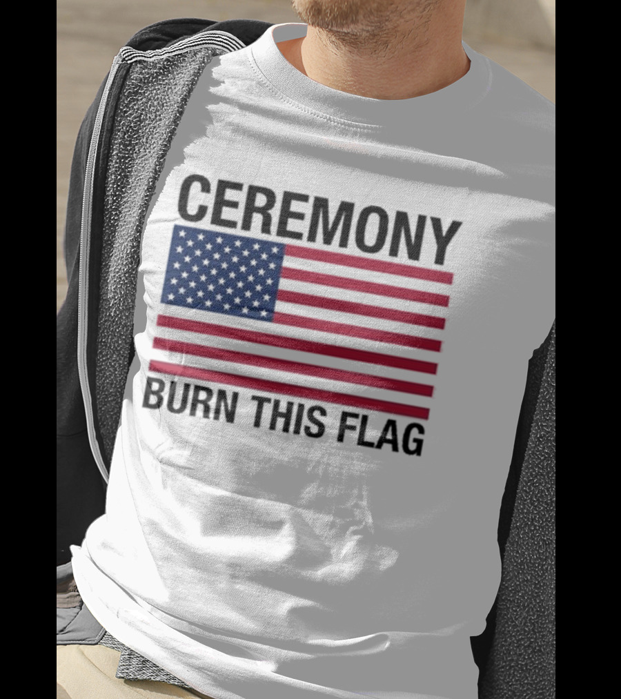 Ceremony Burn This Flag American Flag Trans Girls Be Free T-Shirt