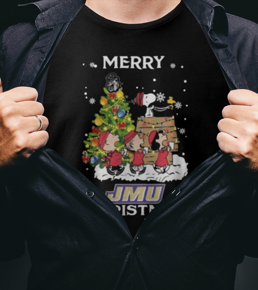 Merry JMU Christmas Snoopy And Friends T-Shirt