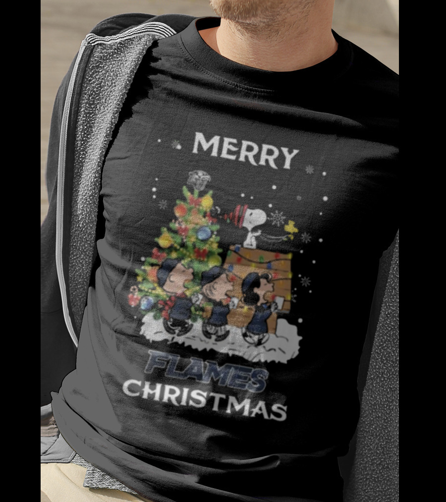Merry Flames Christmas Snoopy And Friends Liberty T-Shirt