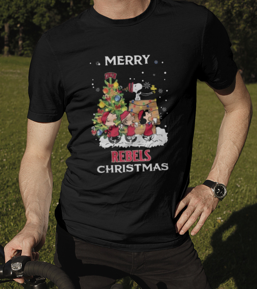 Merry Christmas UNLV Rebels X Snoopy And Friends T-Shirt