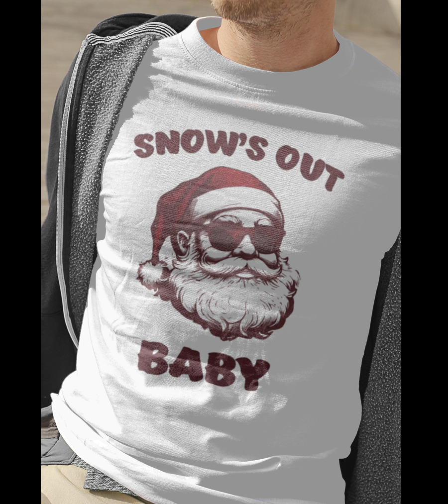 Snow’s Out Baby Santa Christmas T-Shirt