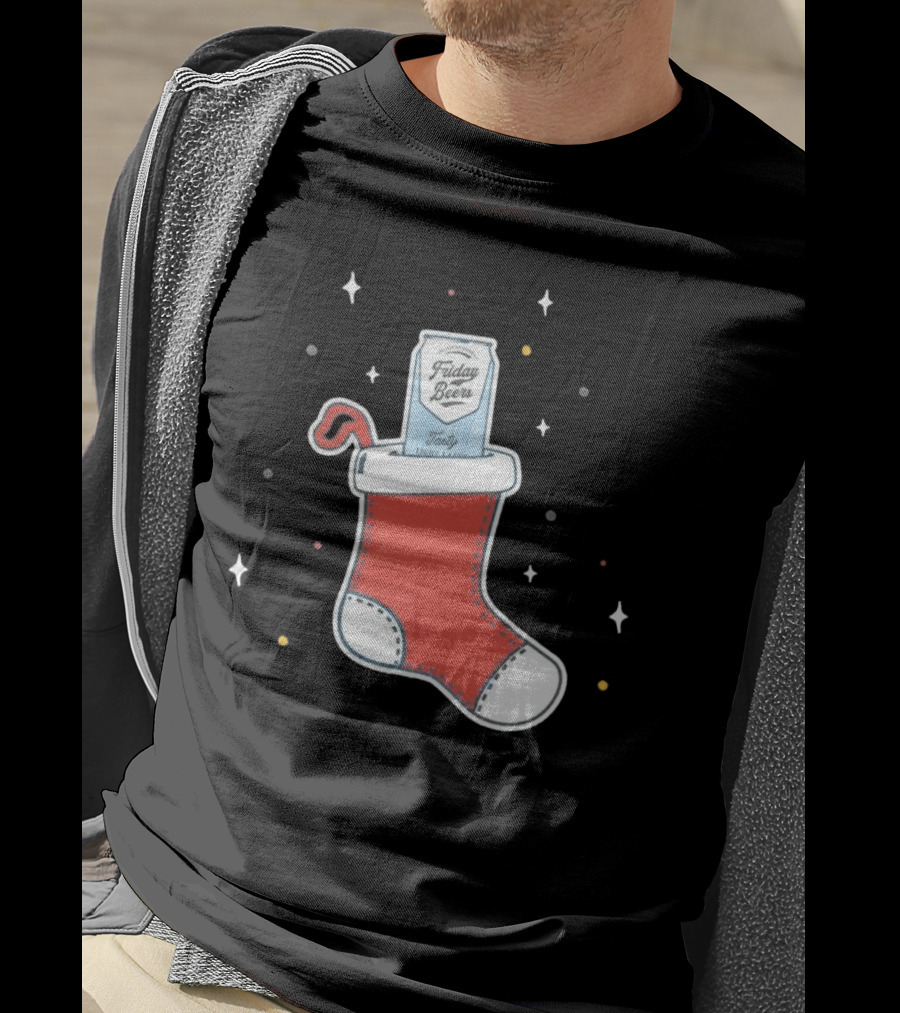 Friday Beers Christmas Stocking T-Shirt