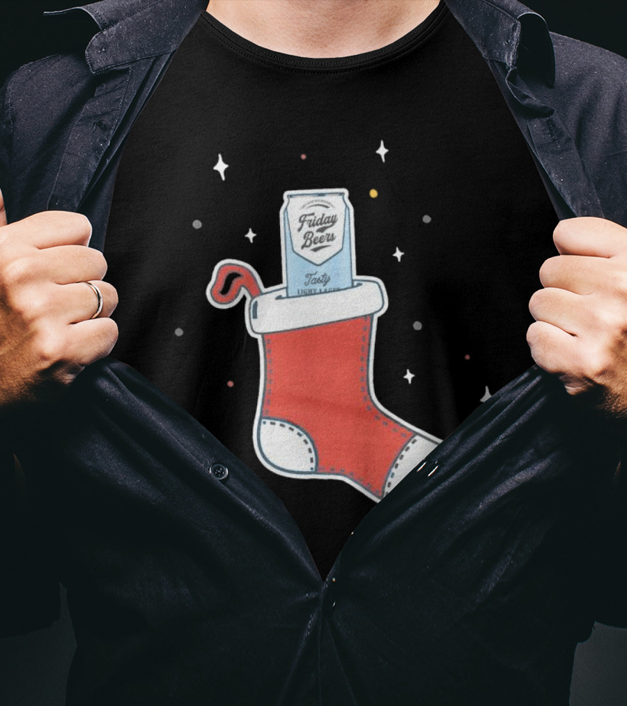 Friday Beers Christmas Stocking T-Shirt