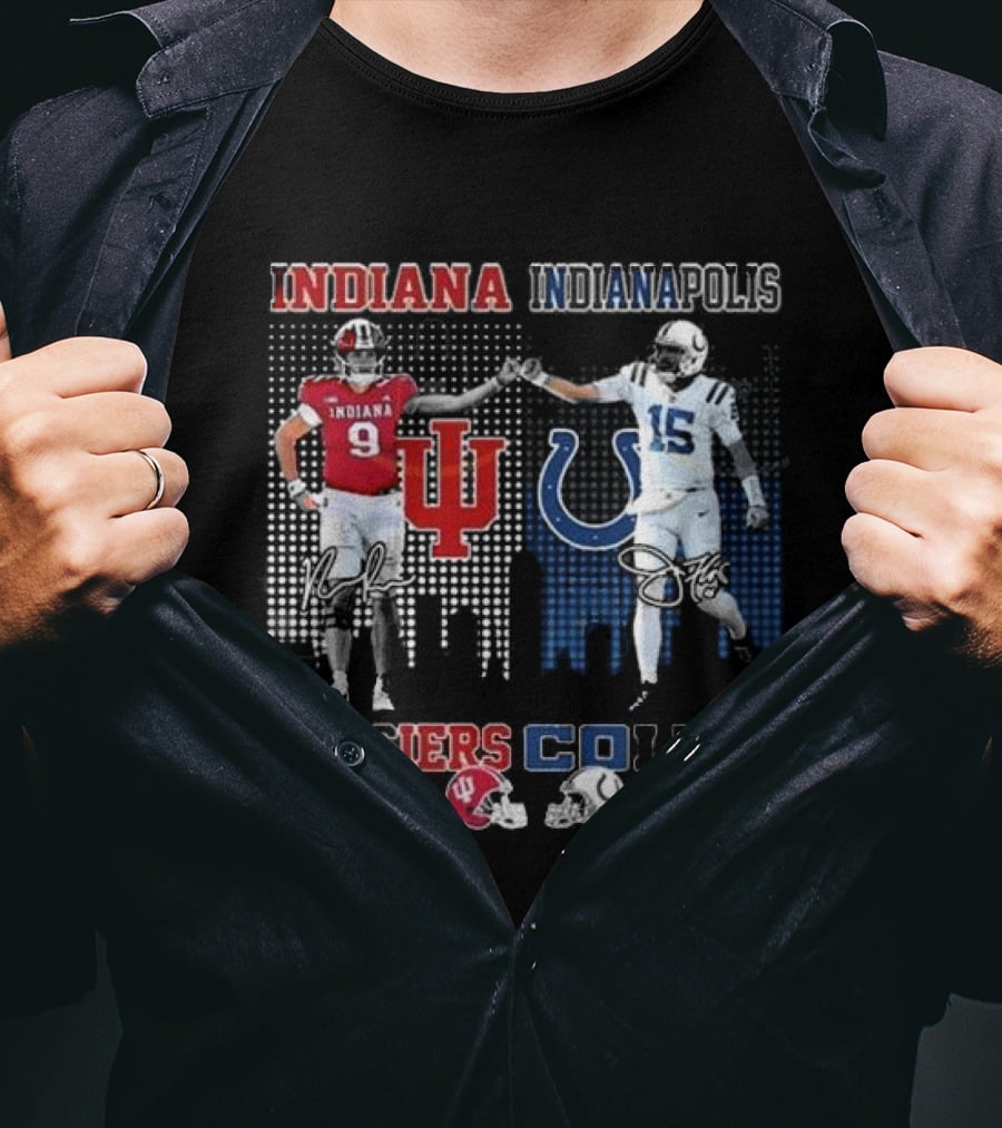 Indiana Hoosiers Indianapolis Colts Hoosiers On Saturdays Colts On Sundays T-Shirt