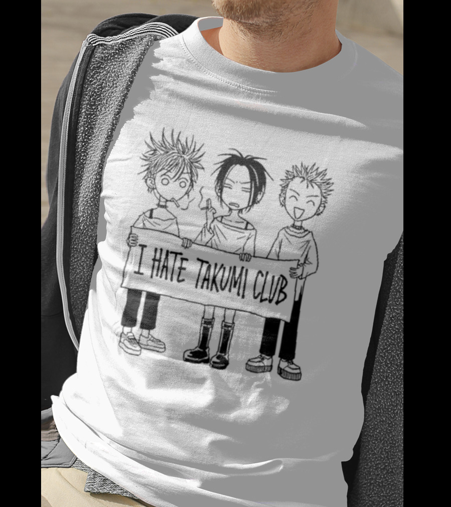 I Hate Takumi Club Character Group Yazawadisciple Manga T-Shirt